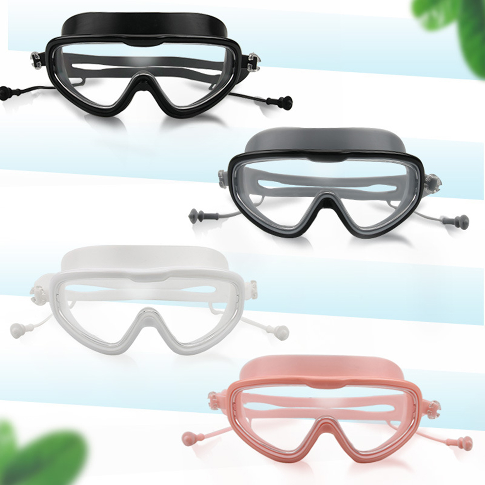 Swimming Goggles Large Frame Waterproof Anti-Fog Adjustable Diving Glasses Adults Water Sports Eye Protection Swimming Glasses