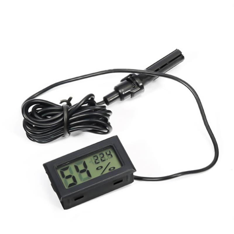 Reptil mini digitalt termometer hygrometer med sonde hygrothermograph skilpadde terrarium akvarietank temperatur fuktighet mete: F