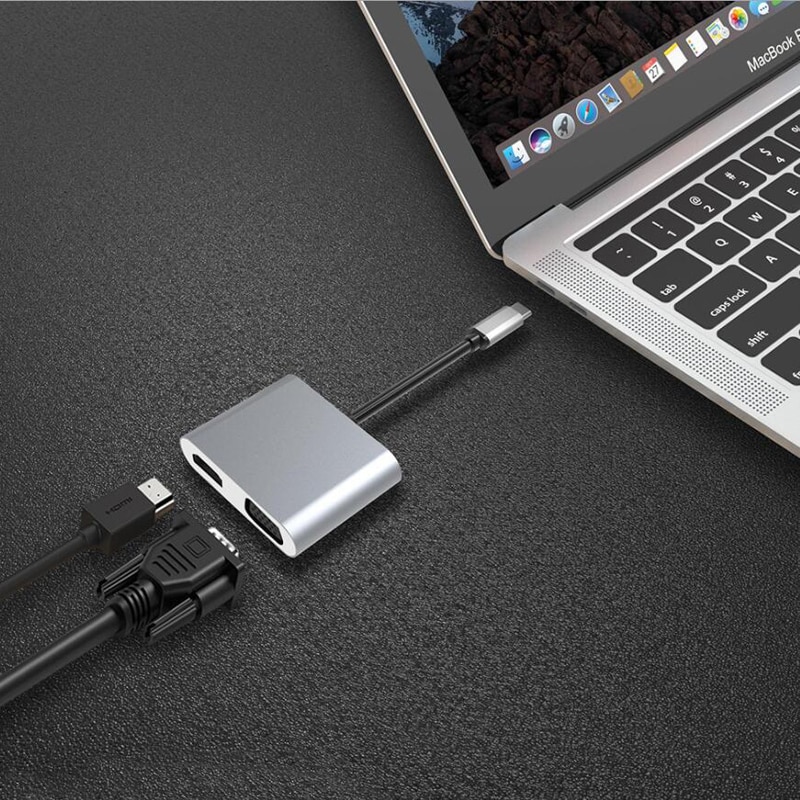 Docking Station di tipo C MST Display a doppio schermo 4K 2x HDMI compatibile VGA USB 3.0 HUB PD Adapter per Macbook Laptop Phone Huawei