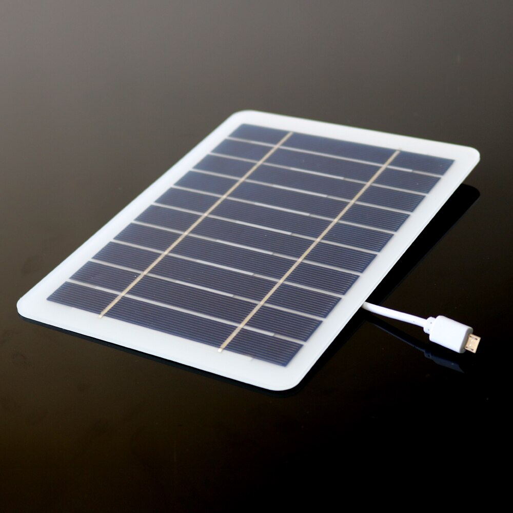 5 V 4 W 800mA Output Microusb Outdoor Batterij Oplader Usb Vrouwelijke Poort Zonnepaneel 5 V 4 W Lading regulators 3.7V 18650