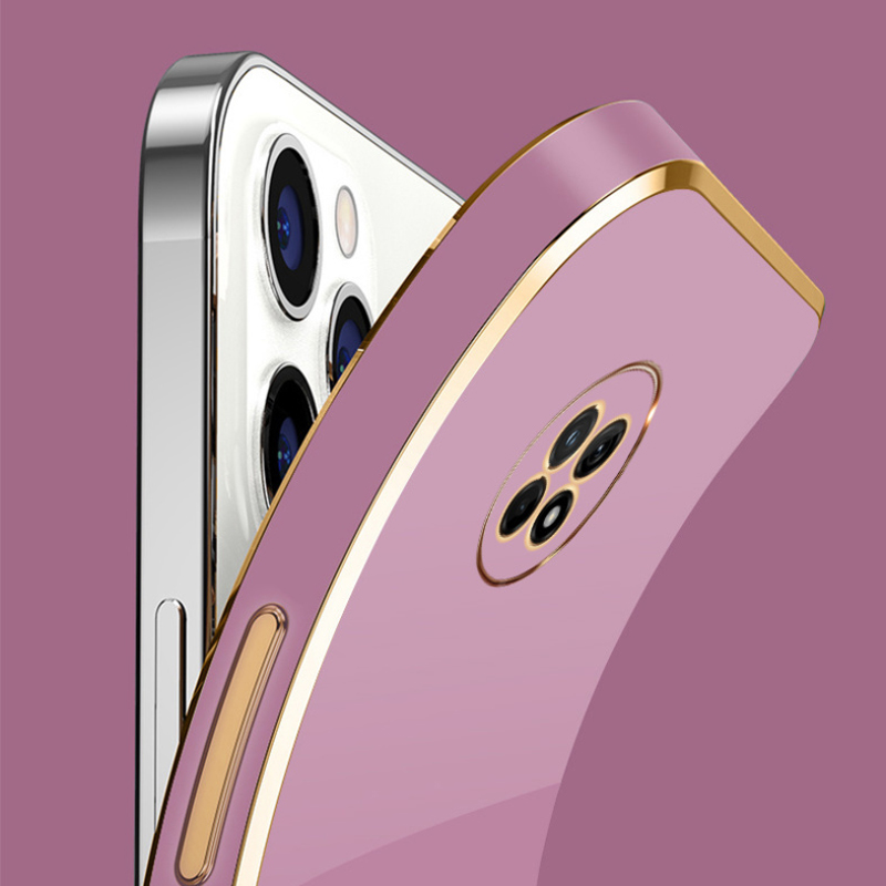 For Huawei Y9a Case Luxury Square Plating Huawei Nova Y9a Phone Case FRL-22 L23 ShockProof Soft TPU Silicone Back Cover Fundas