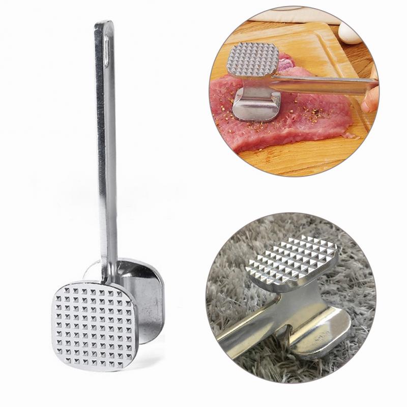 Utensilios de cocina multifunción, martillo de carne de dos lados, tensores sueltos, herramientas portátiles de carne de cerdo, aleación de aluminio, 1 pieza,