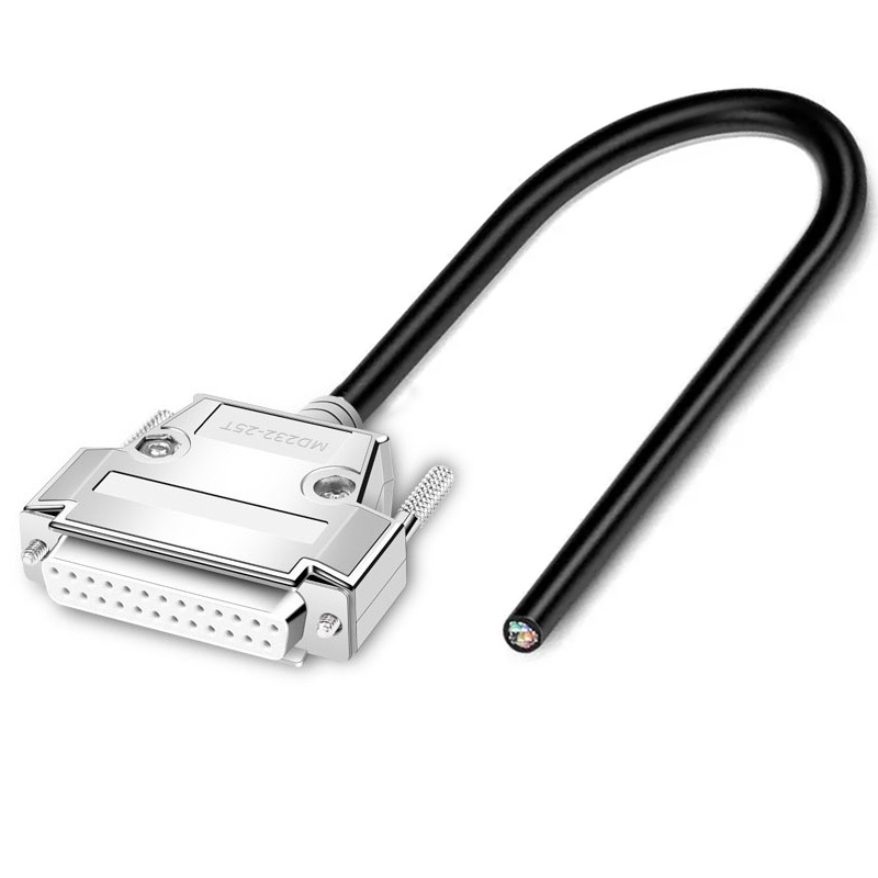 DB9 DB15 DB25 Connector Cable 24AWG 9/15/25 Pin Soldering-free Signal Line Male Female RS232 Serial Port Plug Shielded Data Wire