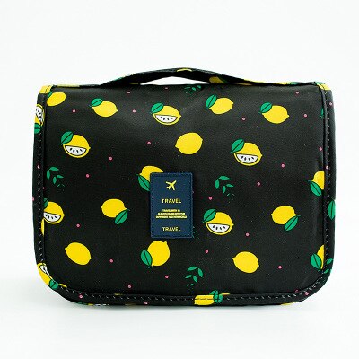 Wielofunkcyjny hak do zawieszania worek do prania kobiety kosmetyczki Travel Necessarie makijaż organizator przyborów toaletowych etui kosmetyczka: Navy lemon
