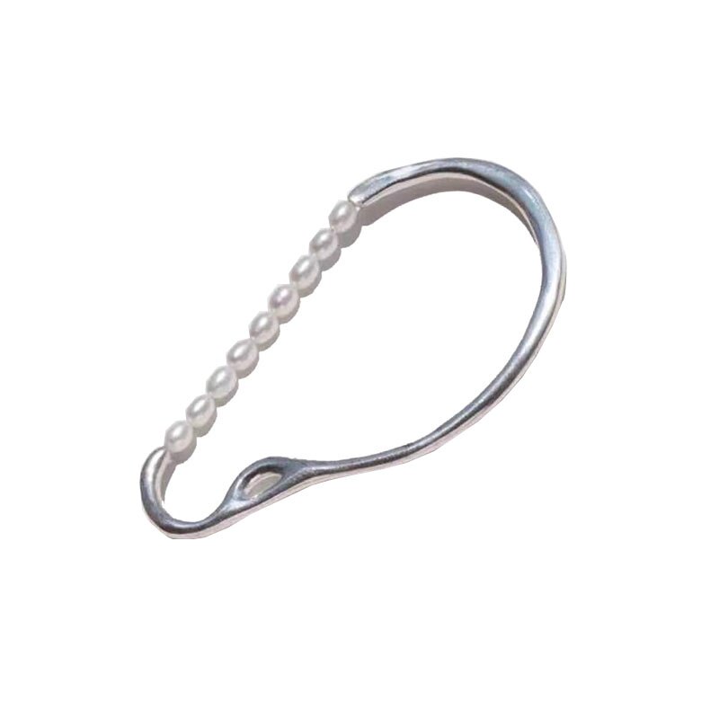 Huanzhi forsølvede metal clips øreringe perle øreringe ingen piercinger geometriske uregelmæssige til kvinder piger fest smykker