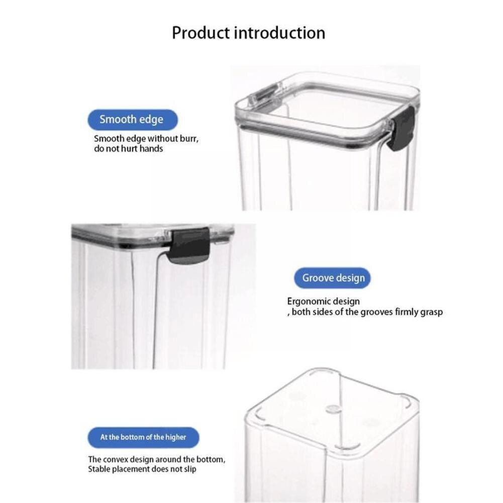 Grain Tank Transparent Plastic Household Kitchen Storage Fruit Storage Box Storage Dried Sealed Snack Kitchen Jar Jar Grain D5U2