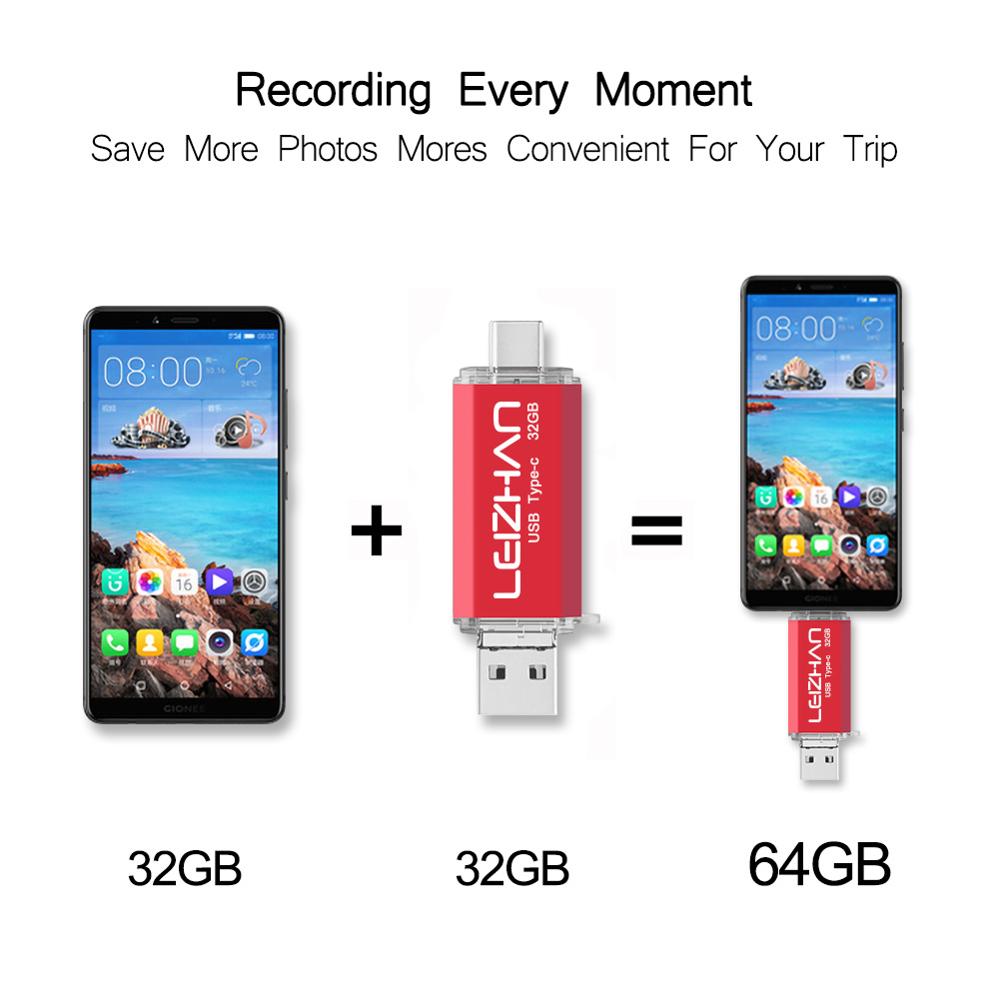 USB stick USB OTG Flash Drive para el teléfono android Samsung S10 S9 S8 S7 S5 S3 Huawei P30 P20 Pendrive USB C photo stick micro u disco