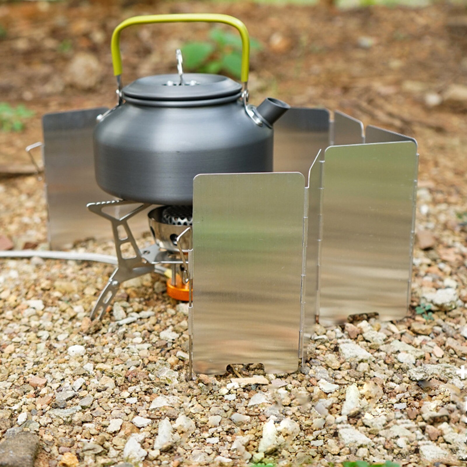 Outdoor Stove Wind Shield Gas Burner Windshield 7/8/9/10/12Plates Gas Stove Windshield Windproof Screen Camping Stove Windscreen
