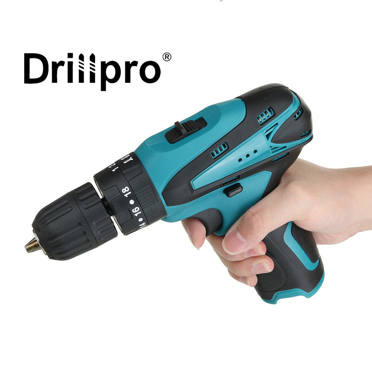 18+3 Torque Multifunctional Electric Cordless Drill 2 Speed Adjustable Rechargeable Screwdriver Power Tool For Makita Battery