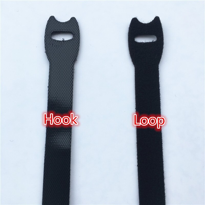10Pcs 12x205mm Reusable Magic Tape Wiring Harness tapes Cable Tie Cord Computer Cable Winder Cable Ties Hook Loop Fastener Tape