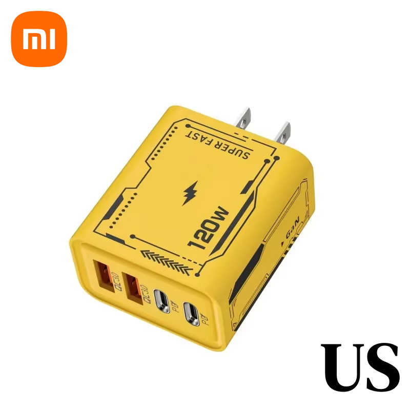 Xiaomi 120W Original Ladegerät EU/UK/US 4-Ports Ultra Schnellladung Typ-C GaN Telefon Ladegerät USB-C QC 3.0 Universal Telefon Adapter: CH