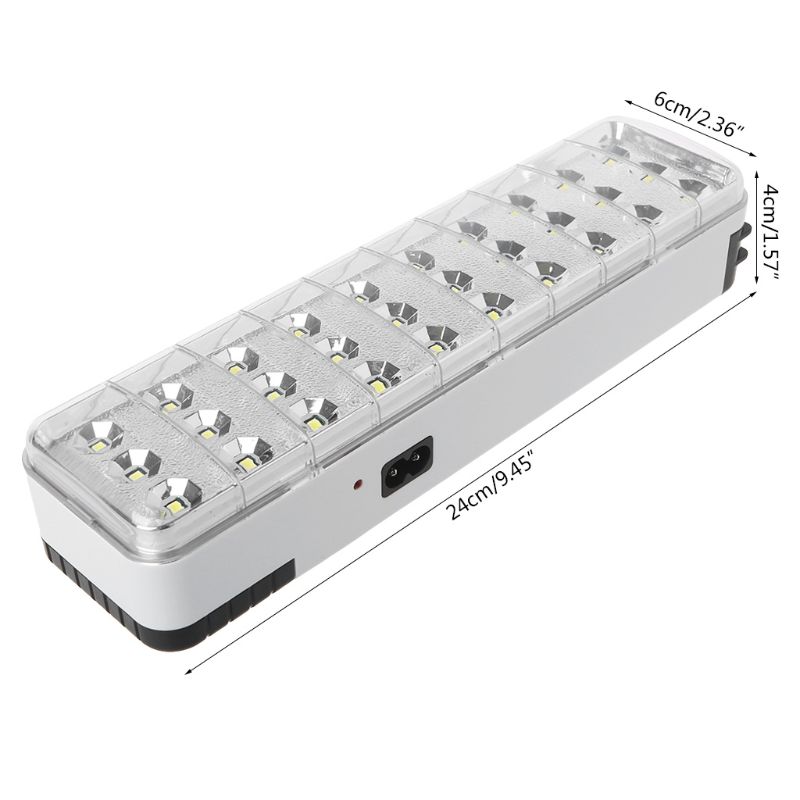 Luz de emergencia recargable para exteriores, lámpara de seguridad LED para acampada, enchufe europeo, 30 LED