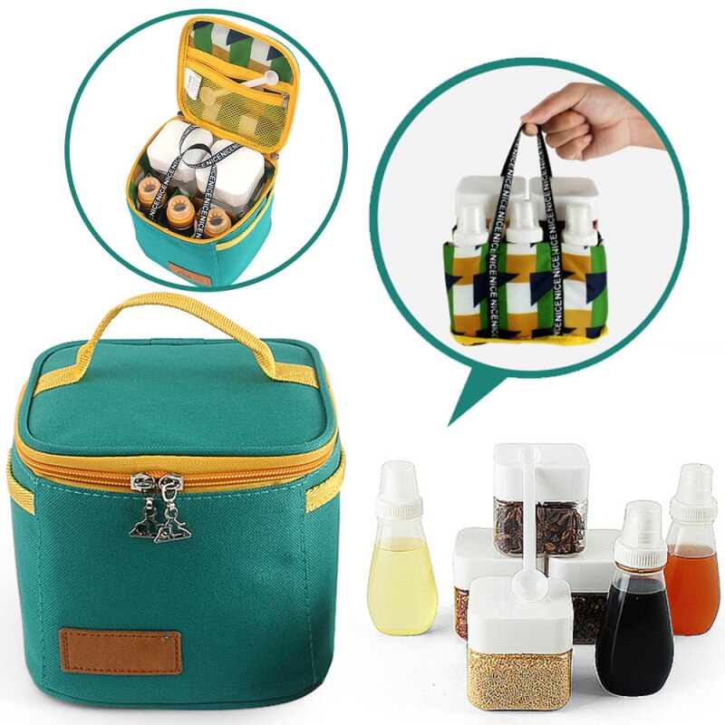 7Stck 115/180ml Küche Gewürz Kasten-einstellen Gewürz Glas Grill Utensilien draussen Camping Picknick Taschen