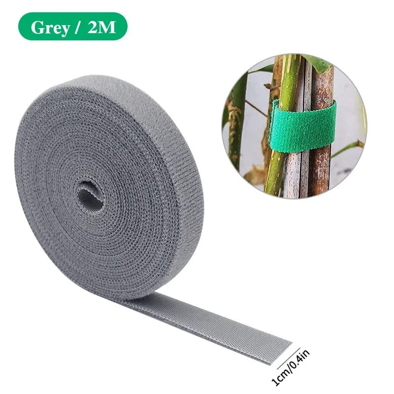 Cordel de jardín verde para plantas, lazos de nailon para plantas, gancho de jardín, lazo, envoltura de caña de bambú, soporte, accesorios de jardín, 2M: Naranja