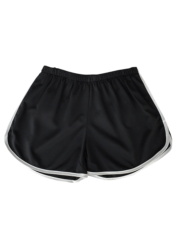 Pantalones cortos deportivos a rayas para mujer, pantalones cortos sueltos simples, pantalones cortos adelgazantes informales para mujer, cintura alta, monocromáticos, de verano