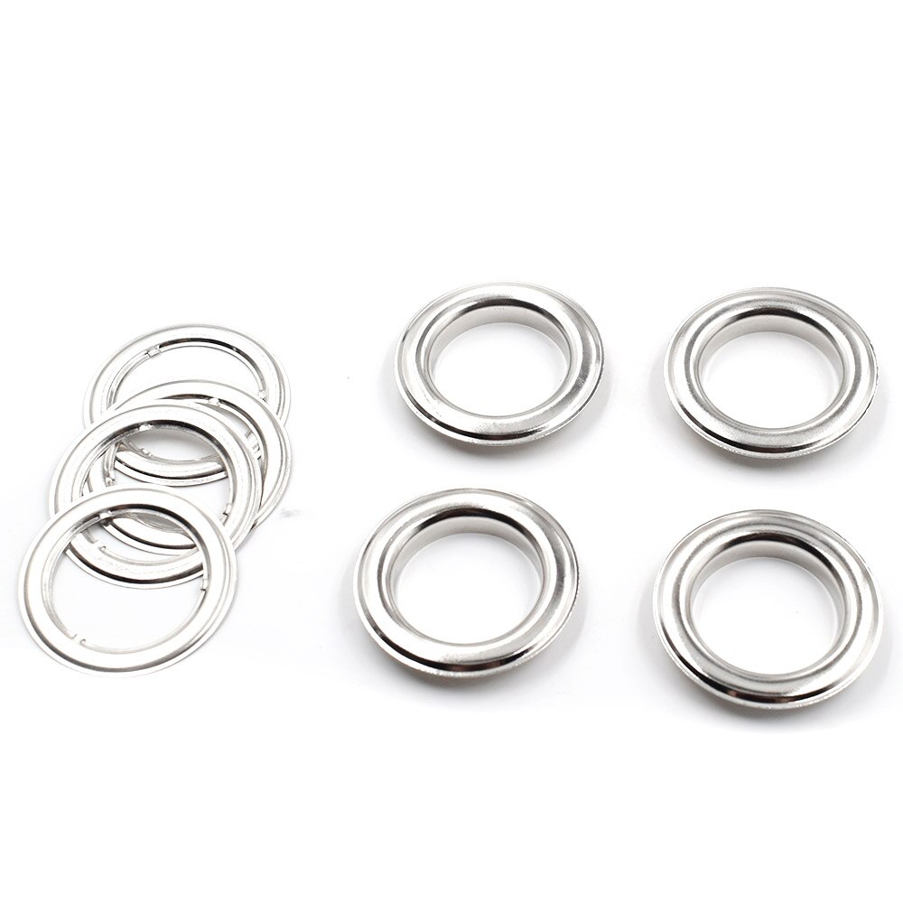 Œillets métalliques de 30mm, 30 pièces, trous de Ventilation, œillets métalliques argentés, tissu de canopée, trou de corde, vêtements et accessoires: 30mm30sets