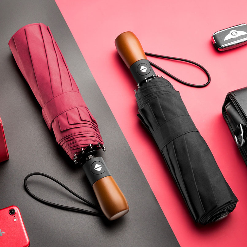 Wind Resistant Folding Automatic Umbrella Rain Women Auto Luxury Big Windproof Umbrellas Rain For Men Black Coating 10K Parasol