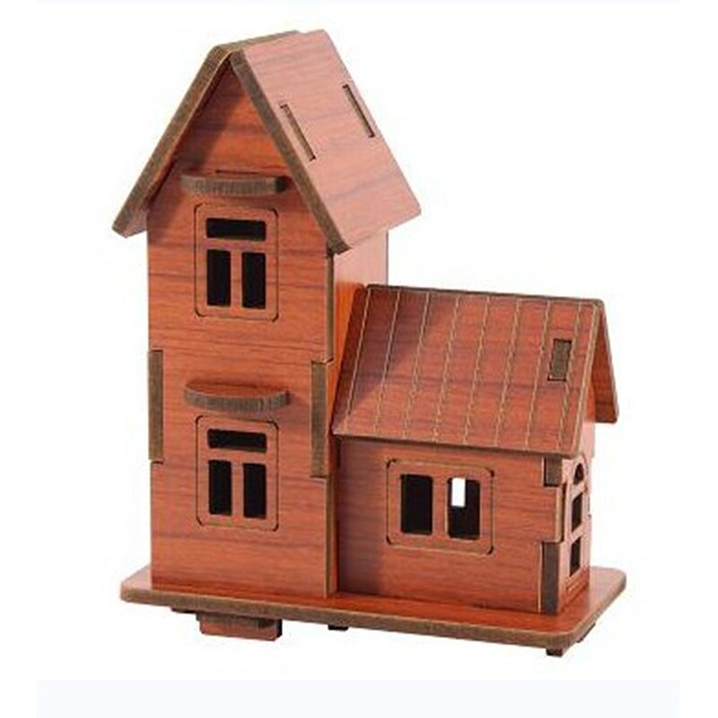 DIY 3D Modus Huis Speelgoed Kits House Hout Puzzels Onderwijs Speelgoed Modelbouw Houten Puzzel Voor Kinderen En Volwassenen