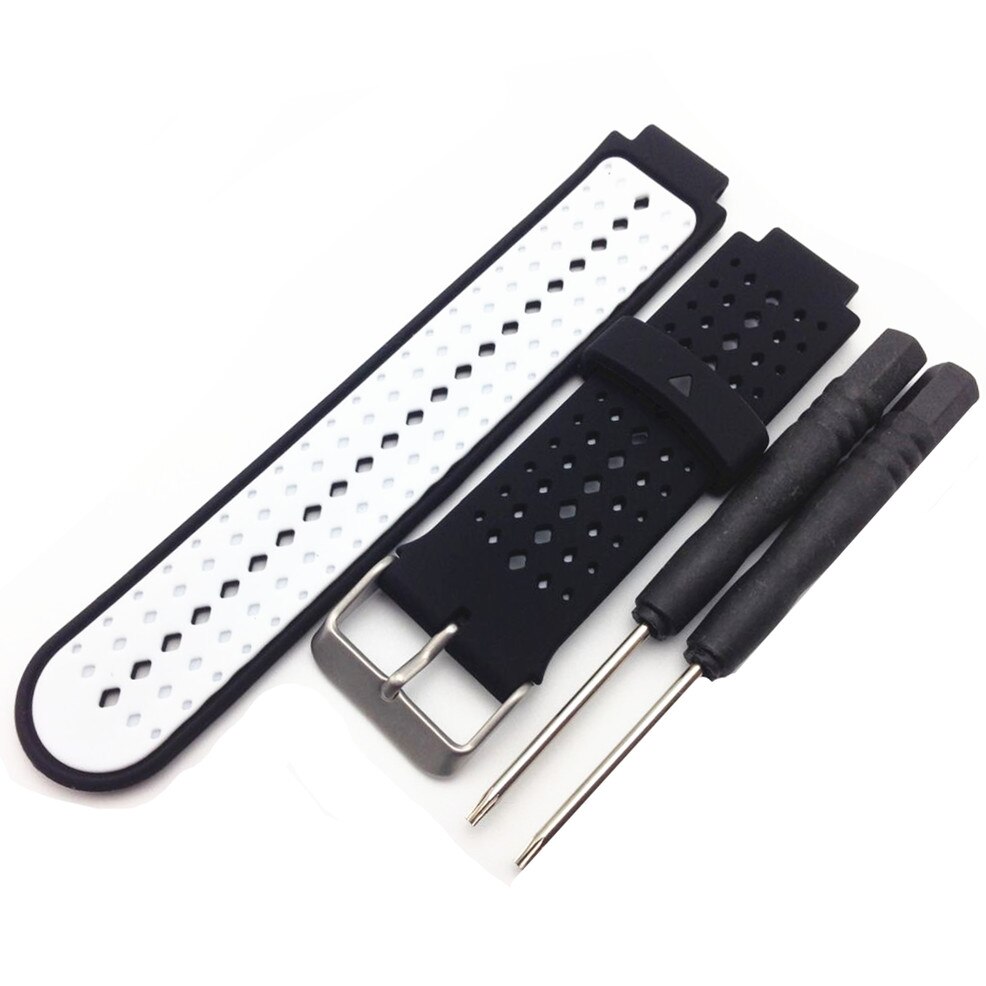 15 farben Silikon Strap Für Garmin Forerunner 235 Band strap Für Garmin Forerunner 220/230/235/620/630/735XT/235Lite Zubehör: Black white