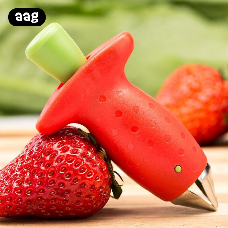 Kitchen Fruit Gadget Tools Strawberry Huller Metal Tomato Leaf Top Remover Kitchen Accessories Strawberry Stem Remover Gadget