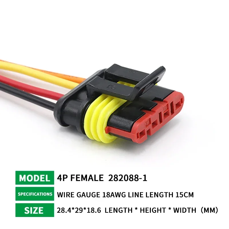 1/2/3/4/5/6 Pin HID Serie Waterdichte Auto Vrachtwagen Connector 15 CM 18AWG Kabel Bedrading Kit 5/20/100 Sets met Plug: MULTI / Onder 5 Stks
