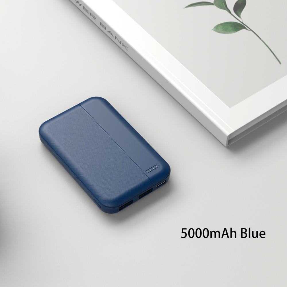 CASEIER 10000mAh Mini batterie externe pour chauffer les vêtements ceinture gants écharpe Speical externe chargeur de batterie portable pour réchauffer l'utérus: 5000mAh Blue