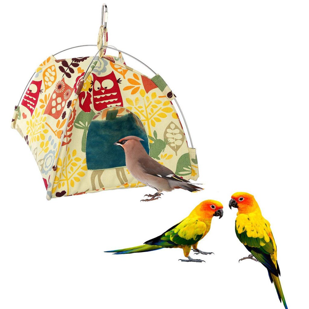 Petite tente pour animaux de compagnie nid d'oiseau Hamster Chinchillas suspendu hamac perroquet tente grand oiseau cages pour perroquets perchoir