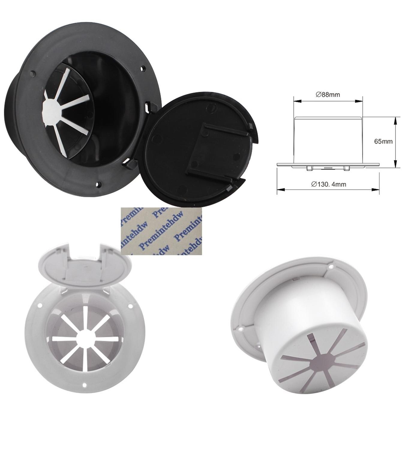 Arandela de plástico para montaje en pared, cubierta con bisagras para cables, remolque, caravana, suministro de energía, cubierta de compartimento