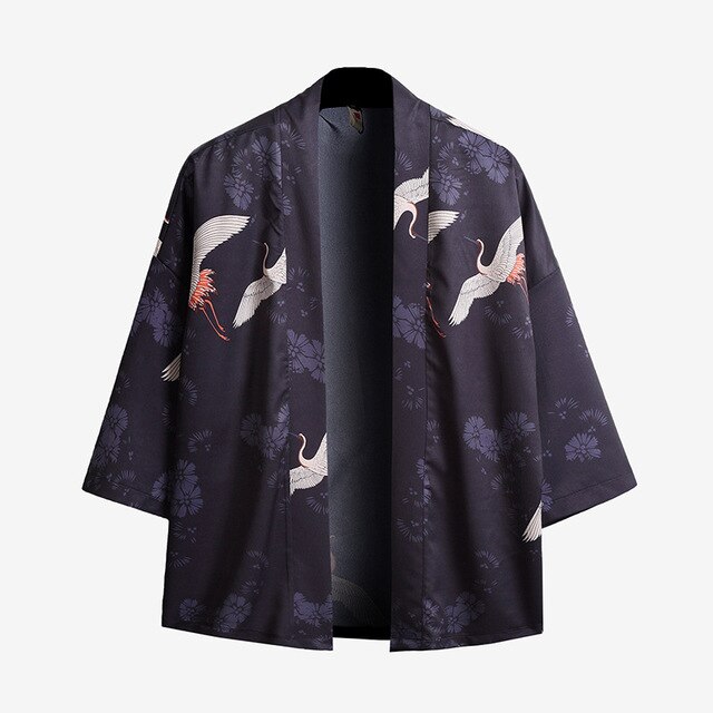 Plus størrelse 5xl litterær japansk kimono yukata mand japansk kort kappe løs kimomo kinesisk stil cardigan kimono haori: Xxl