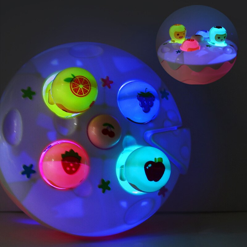 Baby Toys Knock Hit Electric Hamster Game Handheld Machine Puzzle Electric Knock Hamster Education Sound and Light Toys for Baby