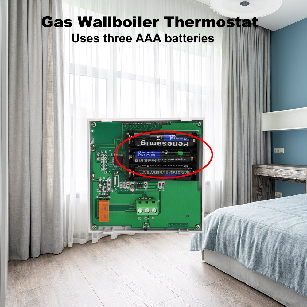 Smart Thermostat Temperature Controller Gas Boiler Heating Temperature Regulator Hand Control AA Battery Thermostat Kid Lock