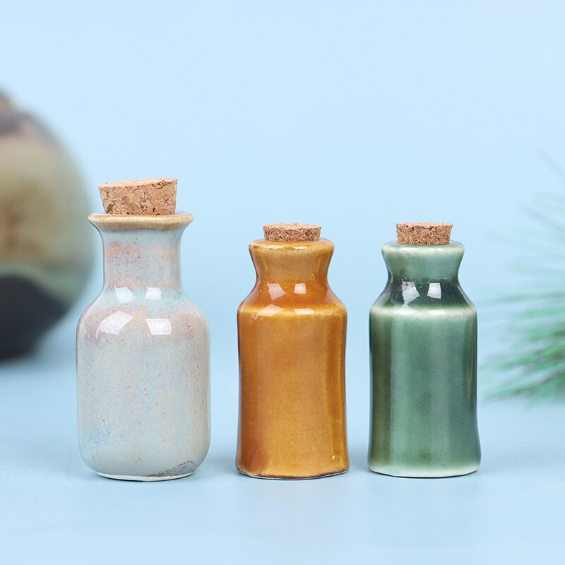 1:12 Dollhouse Miniatuur Keramiek Jar Kruiden Jar Keuken Speelgoed Home Decor