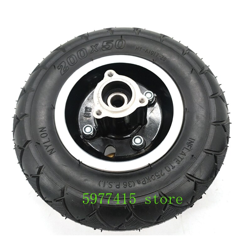 8" Electric Scooter Tyre With Wheel Hub with Brake disc 200x50 Inflation Tyre&amp;inner tube Electric Vehicle Aluminium tire