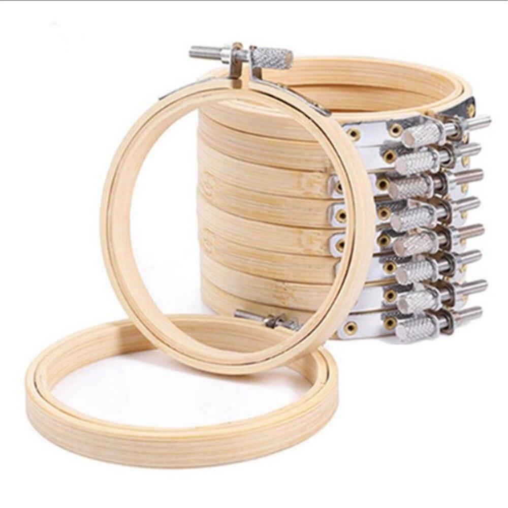 1Pcs 13-43cm Wooden Handy Cross Stitch Machine Embroidery Hoop Ring Bamboo Frame Embroidery Hoop Round Needlecraft Sewing