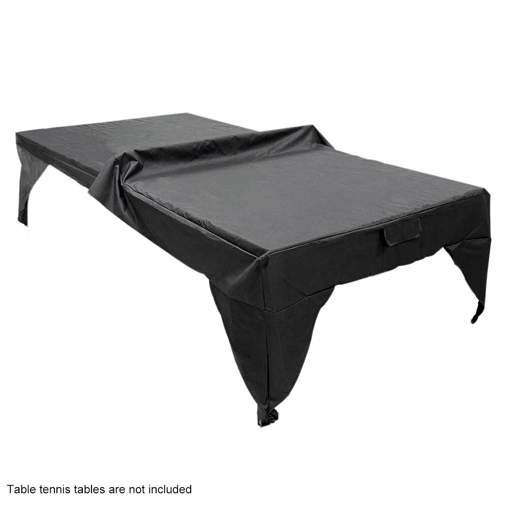 Table Tennis Cover - Waterproof, UV Resistant, Foldable - Oxford Cloth for Indoor/Outdoor Play: Black