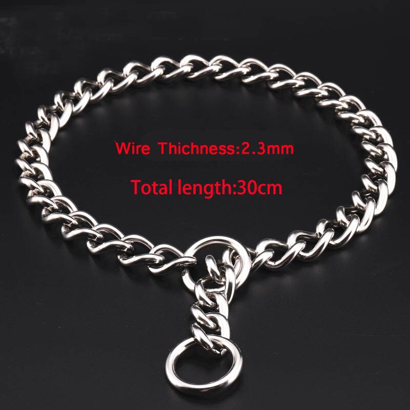 304 Stainless Steel P Chain for Dogs Training Choke Collars for Large Dogs French Bulldog German