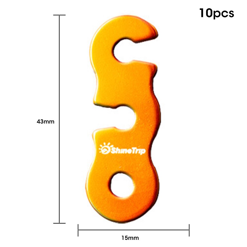 SHINETRIP 10Pcs Tent Tensioners Aluminum Alloy Rope Adjuster Buckle for Tent Camping Hiking Backpacking Outdoor Activity: Glod