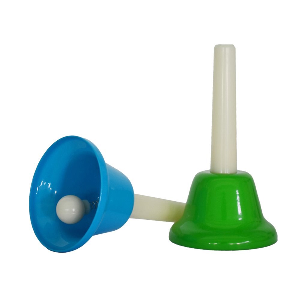 8 unids/set colorido Metal ritmo 8 Nota mano conjunto de campana instrumento Musical percusión educación para niños