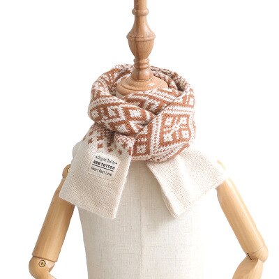 Bufanda de lana cálida para niño y niña, abrigo para el cuello, invierno, otoño: gray
