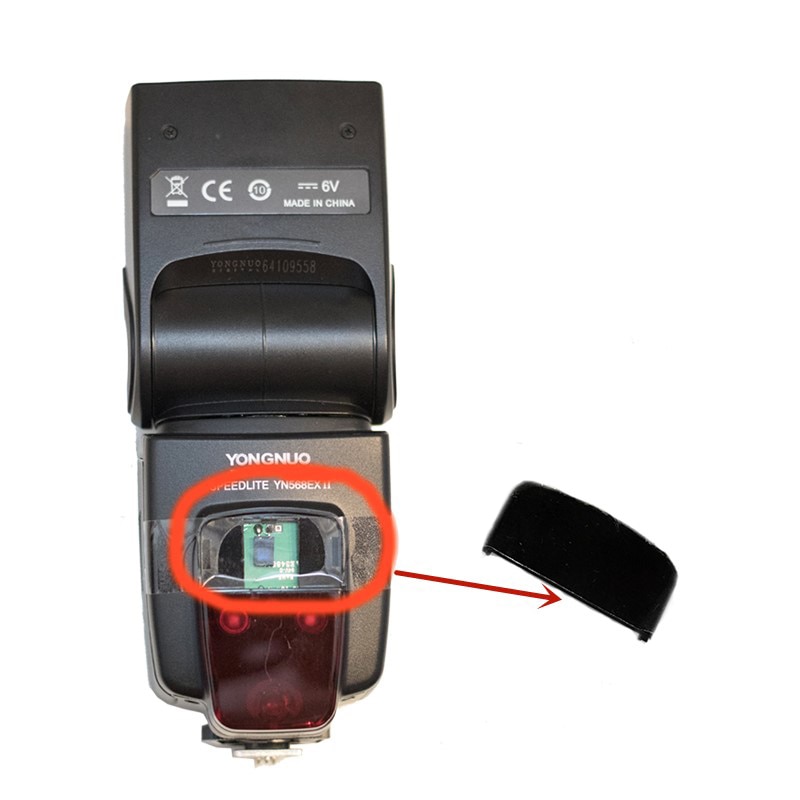 Flash YONGNUO Original de reparación de speedlite, cristal AF de plástico rojo para YN568EX YN568EXII YN-568EX, lámpara flash de YN-568EXII