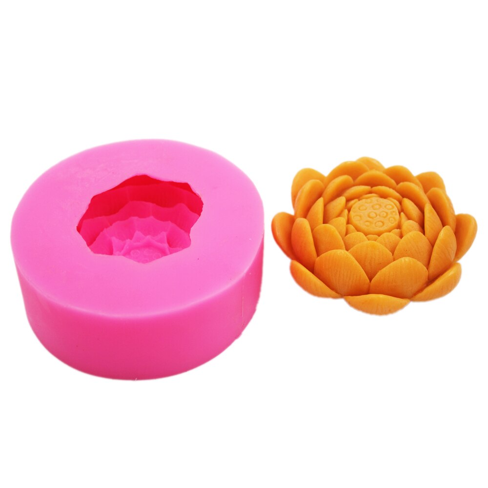 Lotusblomst silikone sæbeform lotus frø silikone 3d forme håndlavet form gør-det-selv håndværksforme  s635