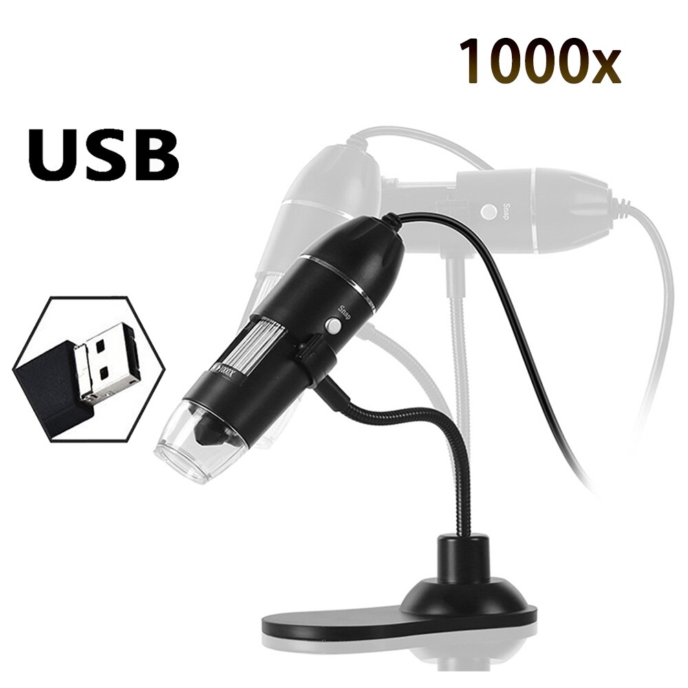Tkdmr 1000X Zoom Hd Usb Microscoop Handheld Draagbare Digitale Usb Interface Elektron Microscopen Met Led Ring Licht Voor Pc: A8