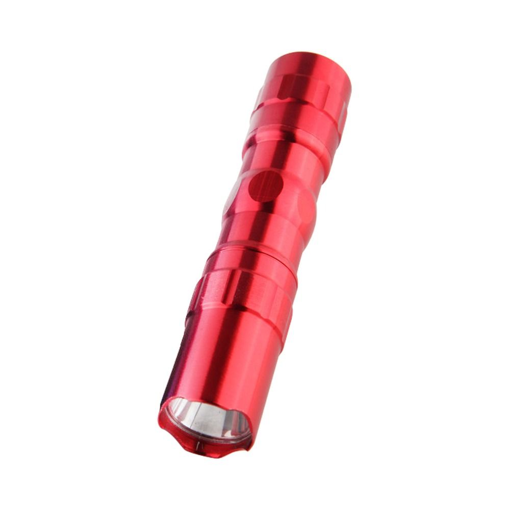Waterproof Use Battery For Camping Hiking Tools LED Mini Flashlight Touch Flash Light Outdoor Flashlight Portable Flashlight: Red