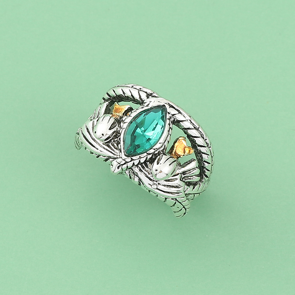 Bague de seigneur de Barahir, Aragorn, Gondor, bagues en cristal vert, créativité cosplay, bijoux de personnalité, pour hommes