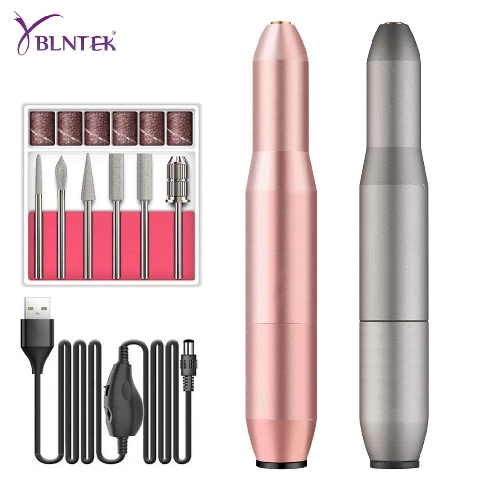 YBLNTEK-máquina pulidora eléctrica para uñas, con carga USB, para manicura y pedicura, para salón de casa