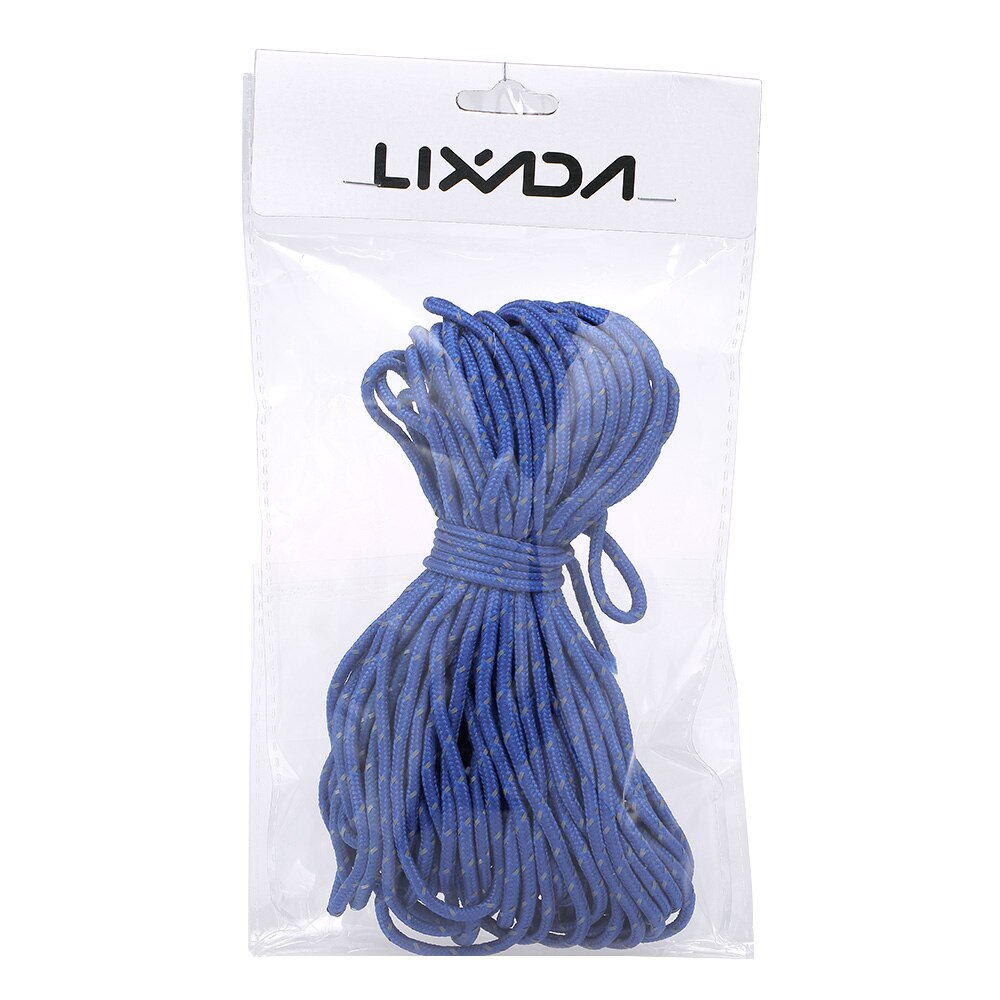 Lixada 20m 2mm liny namiotowe akcesoria robić namiotów odblaskowe w nocy lina Paracord smycz odkryty kemping namiot liny piesze wycieczki rdzeń