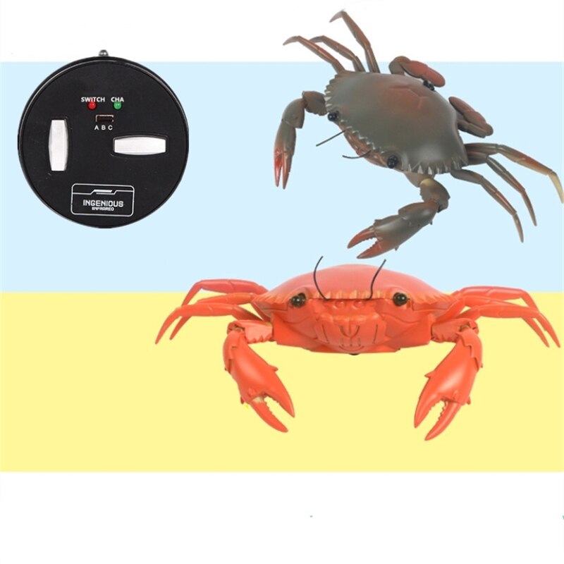 Highly Simulate Shape Infrared Remote Control Crab Delicate Skin Texture Simulation Walking Rechargeable Battery Portable RC Toy