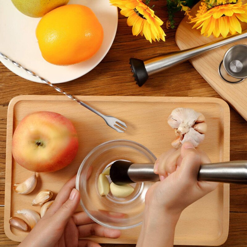 6Pcs Rvs Cocktail Shaker Set 6 Stuk Martini Shaker, Drink Shaker, barman Kit Met Meten Jigger, Menglepel