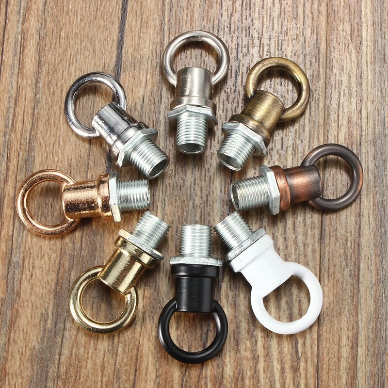 10mm m10 retro antikke årgang metall tak rose lysekronekrok med skruefittings åpner glatt stil