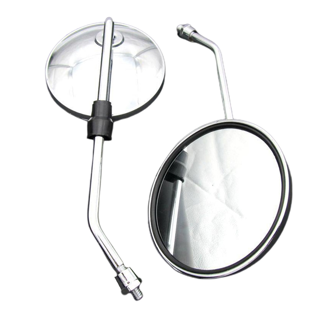 Motorcycle Side Rearview Mirrors Mount with 8mm Adapter for Mountain Bike/ Electric Bicycle/ Moped/ Dirt Bike